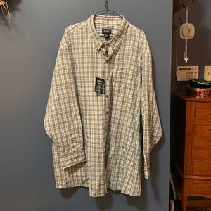 Gray and blue button up